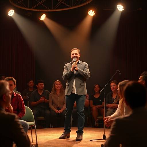 image of a comedy show stand-up performer