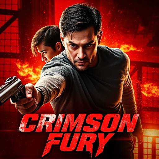 Promotional poster for 'Crimson Fury', an action TV show